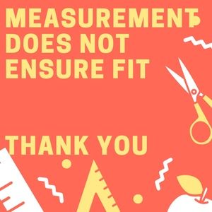 DISCLAIMER: RETURNS WILL NOT BE HONORED IF ITEM DOES NOT FIT